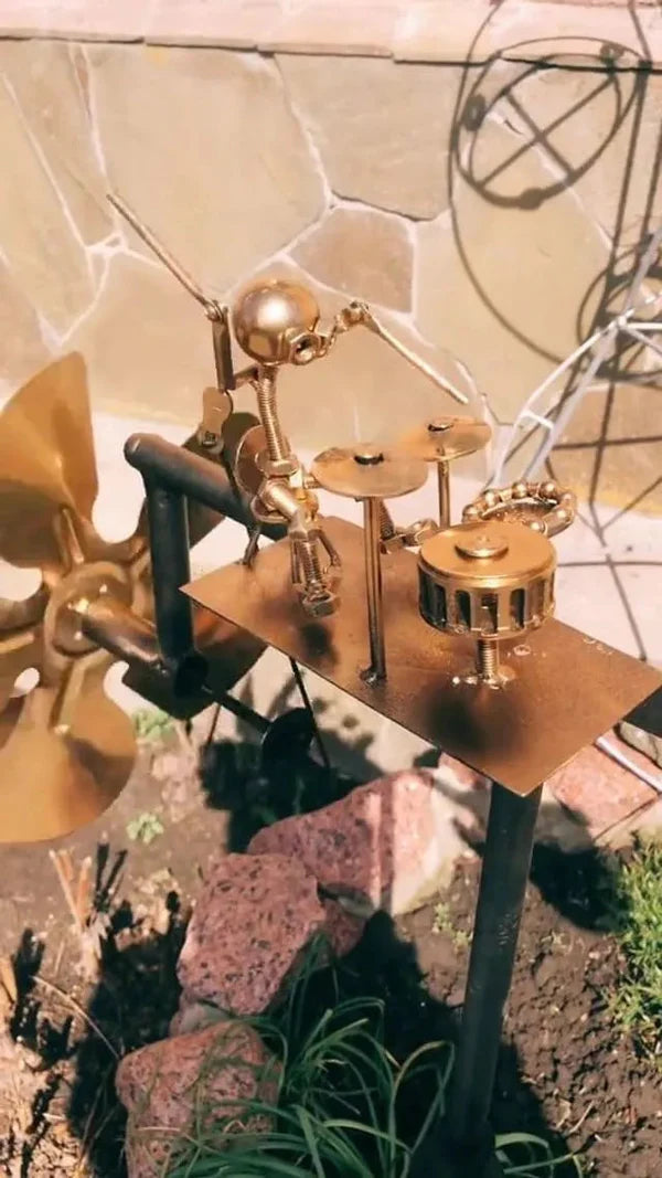 Rock Band Handmade Garden Windmill