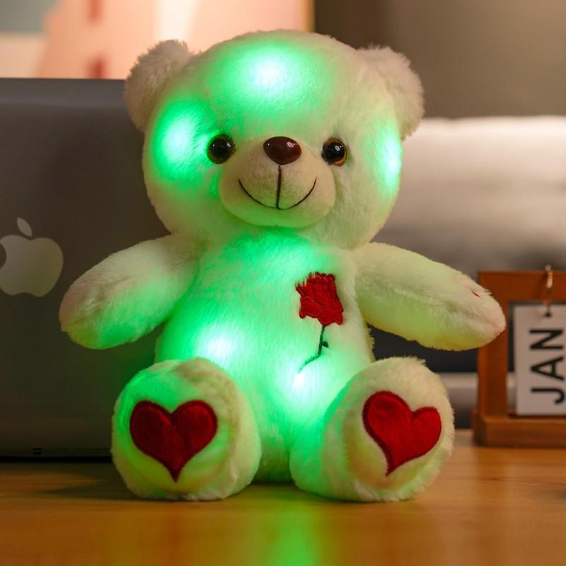 LED Teddy Bear with Heart and Rose Lights,Valentine's Day