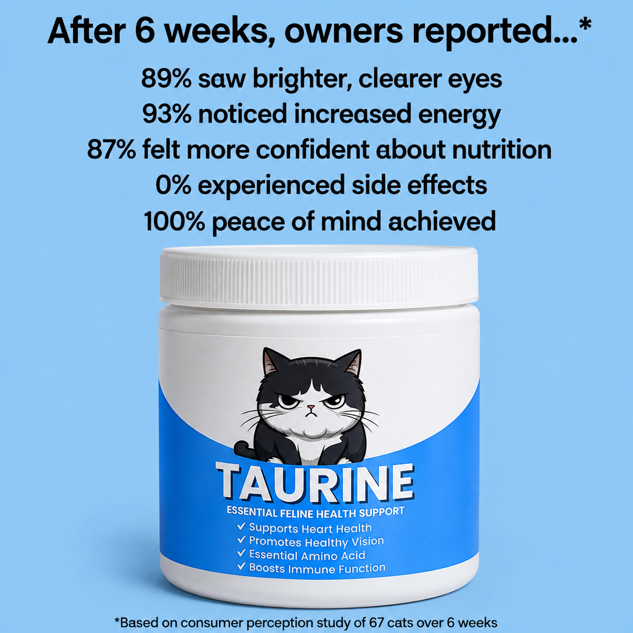 Pure Taurine Powder for Cats – Daily Feline Heart, Eye & Nutritional Support