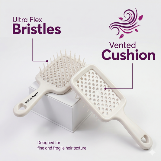 NAVBHH | VENTED HAIR BRUSH | WHITE