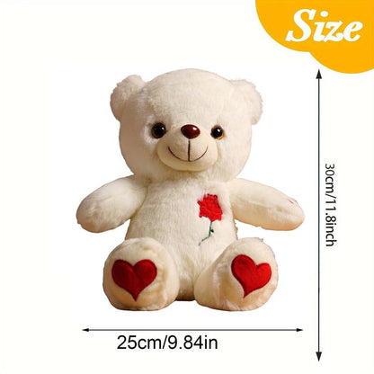 LED Teddy Bear with Heart and Rose Lights,Valentine's Day