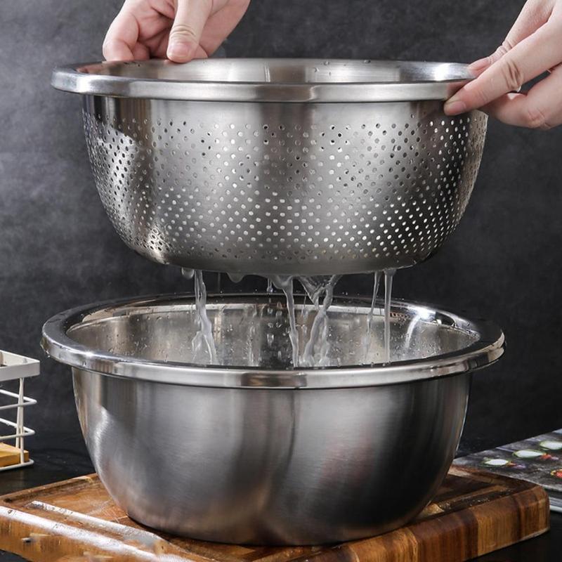 3-In-1 Stainless Steel Multi-Functional Strainer Set