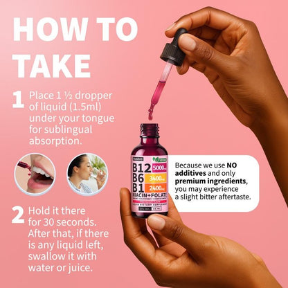 Liquid B-Complex | Vitamin B1, B6, B12 | 2 fl oz (60 ml)