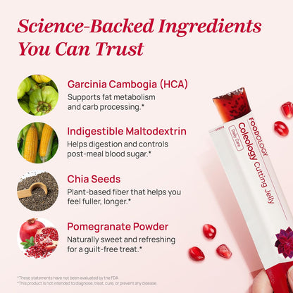 Coleology Cutting Stick Jelly – Daily Wellness Pomegranate Jelly Sticks | 10 Pack
