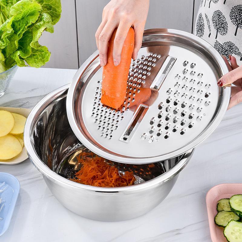 3-In-1 Stainless Steel Multi-Functional Strainer Set
