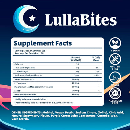 LullaBites Natural Sleep Gummies