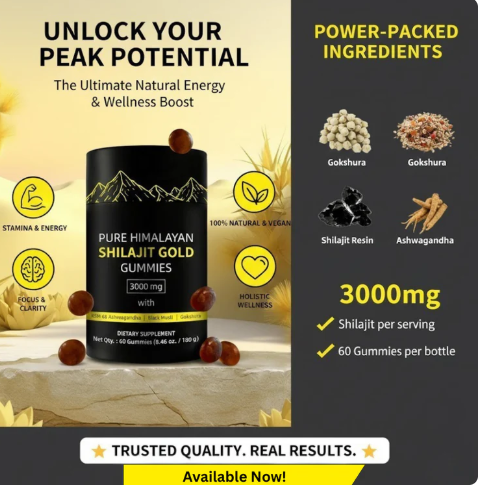 Shilajit Gold | 3000mg | 60 Gummies