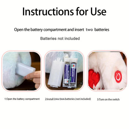 LED Teddy Bear with Heart and Rose Lights,Valentine's Day