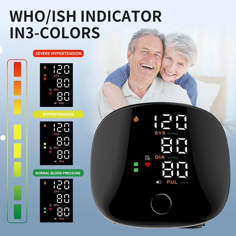 Rechargeable Wrist Blood Pressure with LED Touch Screen