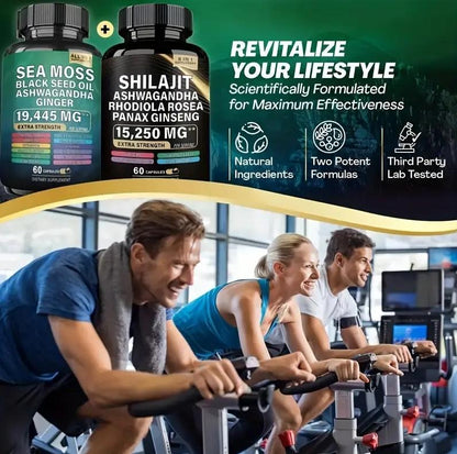 Sea Moss & Shilajit Bundle (60 Count) for Fitness