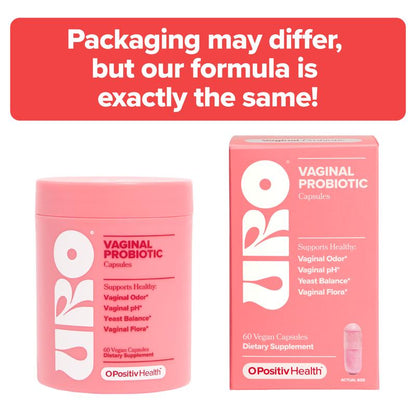 URO Women's Probiotics Capsules for Healthy pH Balance and Odor