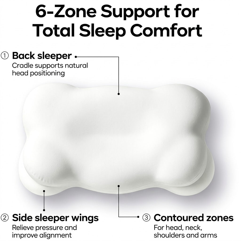 Ergonomic cloud-align pillow
